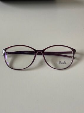 Silhouette Purple Rimmed Oval Glasses 52/14/130